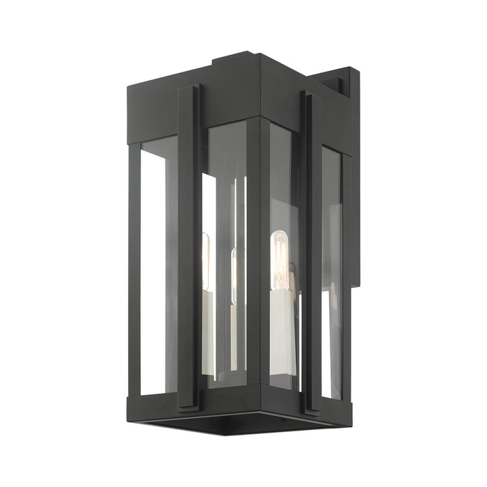 Livex Lighting 27714-04 Three Light Outdoor Wall Lantern, Black