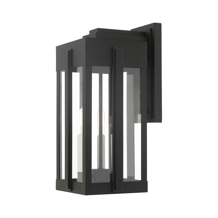 Livex Lighting 27714-04 Three Light Outdoor Wall Lantern, Black