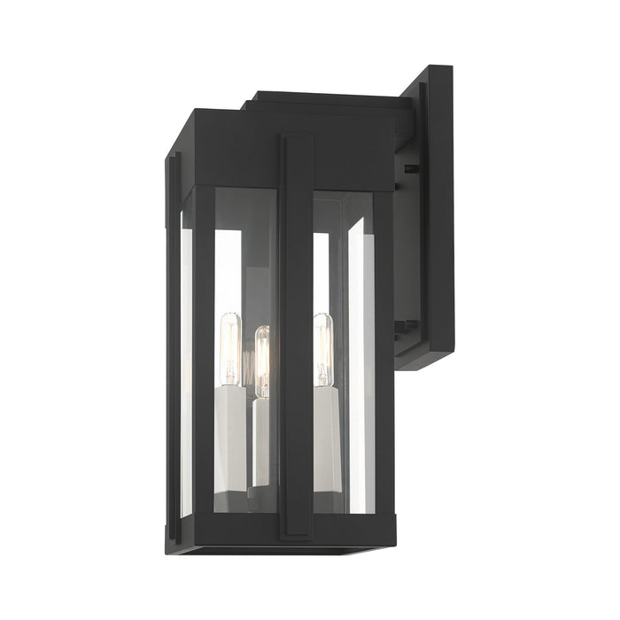 Livex Lighting 27714-04 Three Light Outdoor Wall Lantern, Black