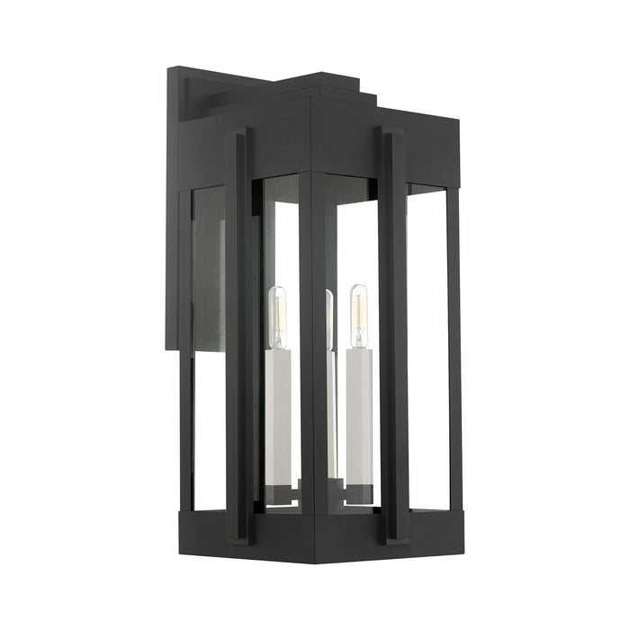 Livex Lighting 27715-04 Three Light Outdoor Wall Lantern, Black