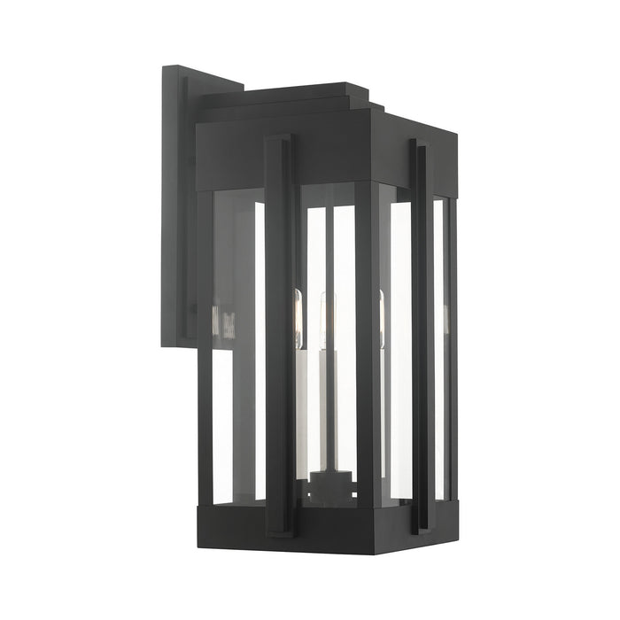 Livex Lighting 27715-04 Three Light Outdoor Wall Lantern, Black