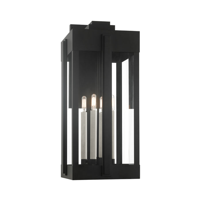 Livex Lighting 27716-04 Four Light Outdoor Wall Lantern, Black
