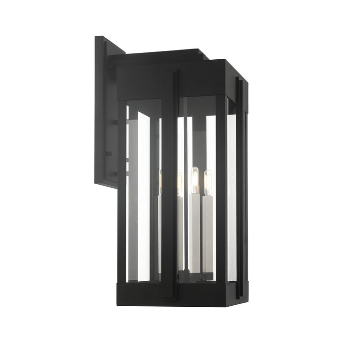 Livex Lighting 27716-04 Four Light Outdoor Wall Lantern, Black