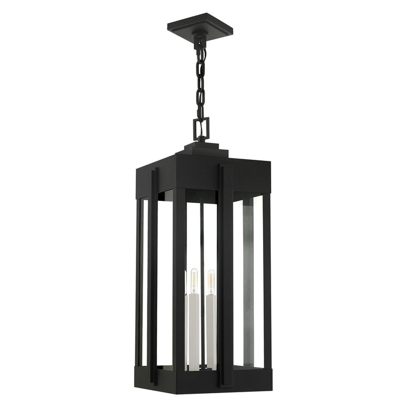 Livex Lighting 27720-04 Four Light Outdoor Pendant, Black