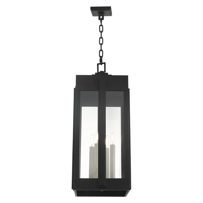 Livex Lighting 27720-04 Four Light Outdoor Pendant, Black