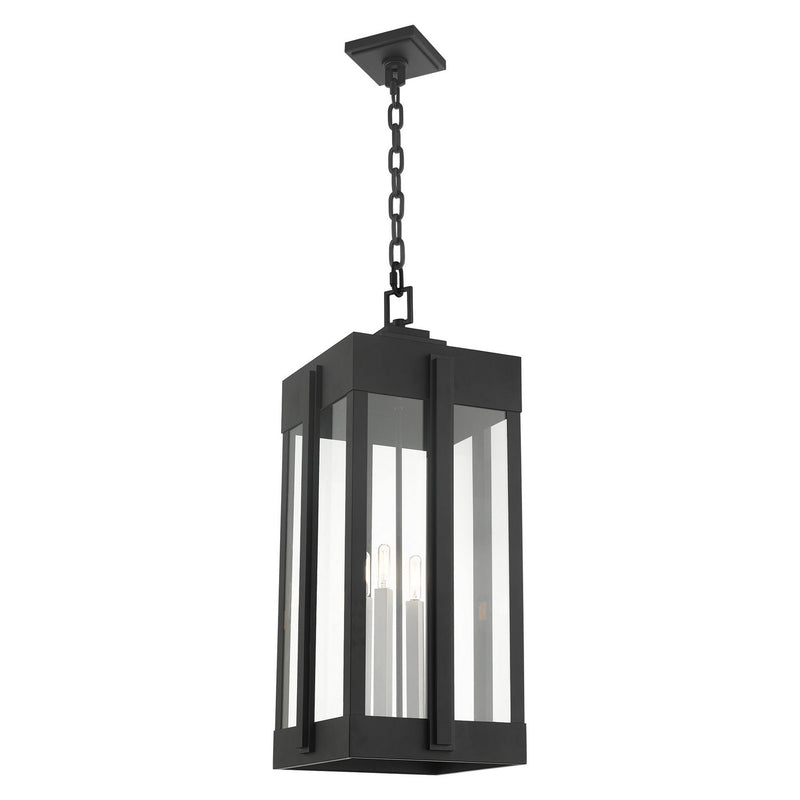 Livex Lighting 27720-04 Four Light Outdoor Pendant, Black