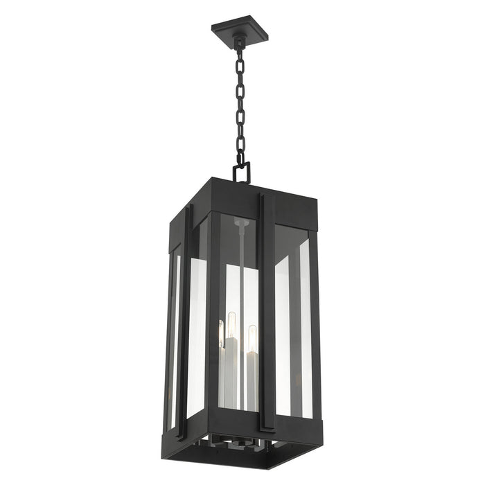 Livex Lighting 27720-04 Four Light Outdoor Pendant, Black