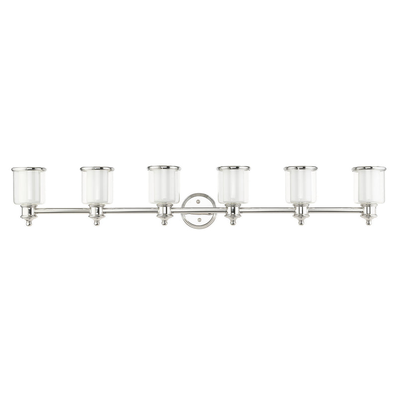Livex Lighting 40216-35 Six Light Vanity, Polished Nickel