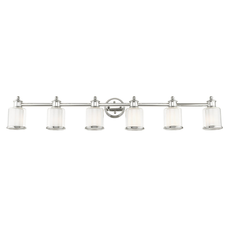 Livex Lighting 40216-35 Six Light Vanity, Polished Nickel