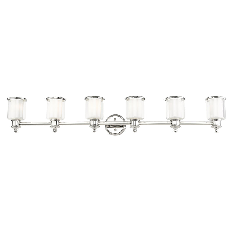 Livex Lighting 40216-35 Six Light Vanity, Polished Nickel