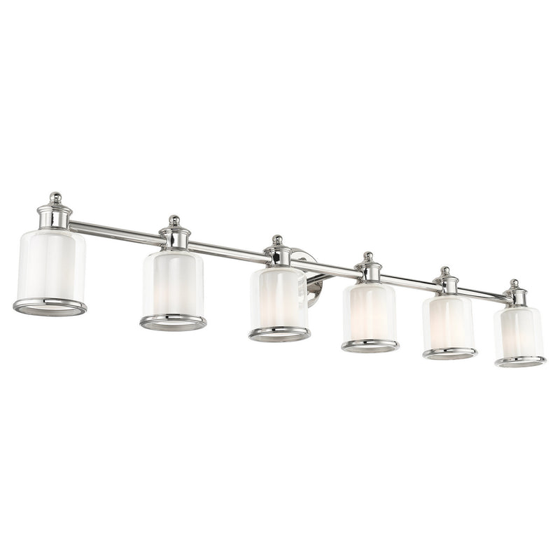 Livex Lighting 40216-35 Six Light Vanity, Polished Nickel