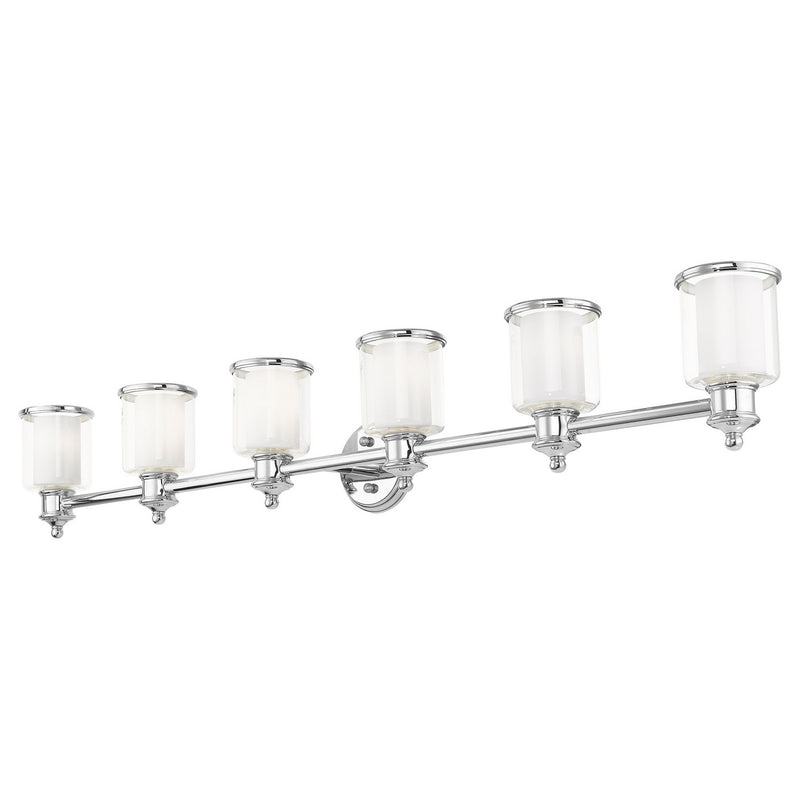 Livex Lighting 40216-35 Six Light Vanity, Polished Nickel
