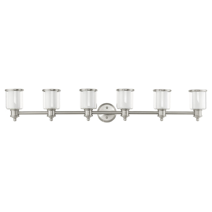 Livex Lighting 40216-91 Six Light Vanity, Brushed Nickel