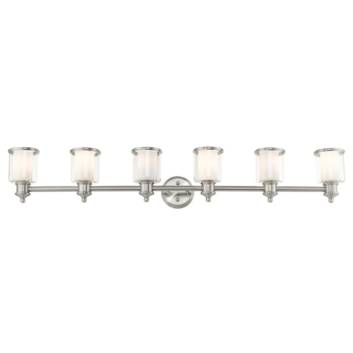 Livex Lighting 40216-91 Six Light Vanity, Brushed Nickel