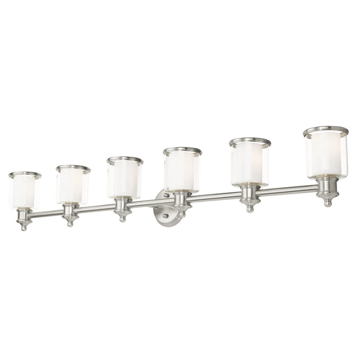 Livex Lighting 40216-91 Six Light Vanity, Brushed Nickel
