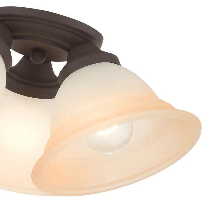 Livex Lighting 40729-07 Three Light Flush Mount, Bronze