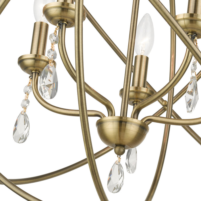 Livex Lighting 40905-01 Five Light Chandelier, Antique Brass