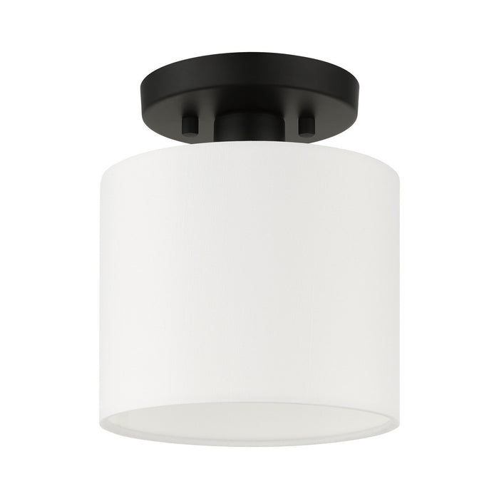 Livex Lighting 41094-04 One Light Semi Flush Mount, Black