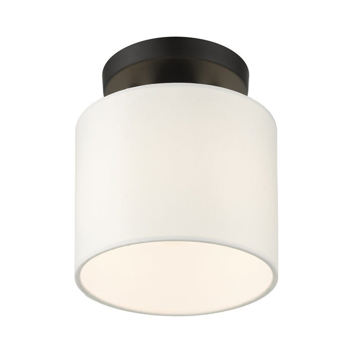 Livex Lighting 41094-04 One Light Semi Flush Mount, Black