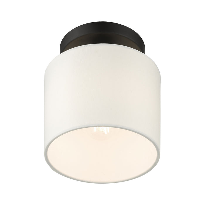 Livex Lighting 41094-04 One Light Semi Flush Mount, Black
