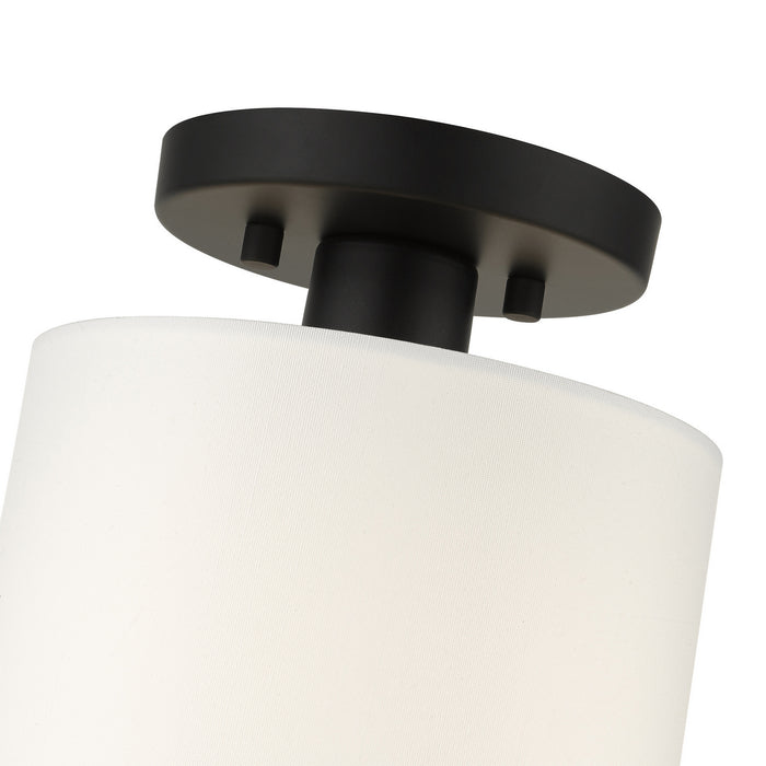 Livex Lighting 41094-04 One Light Semi Flush Mount, Black