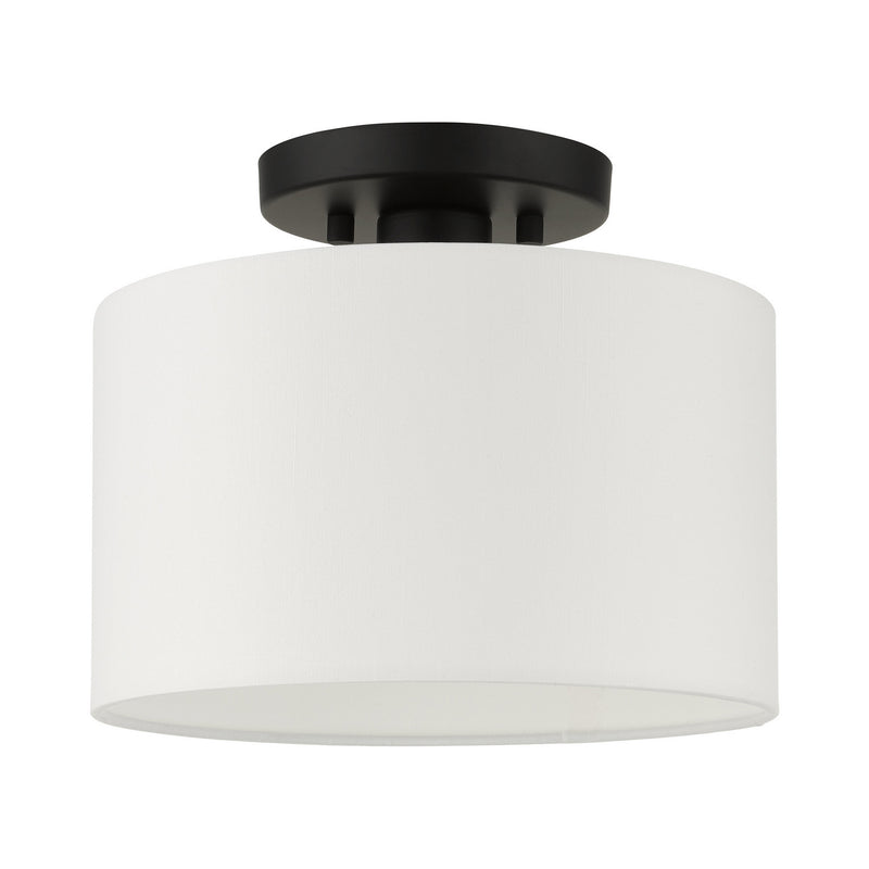 Livex Lighting 41095-04 One Light Semi Flush Mount, Black