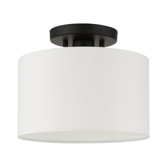 Livex Lighting 41095-04 One Light Semi Flush Mount, Black