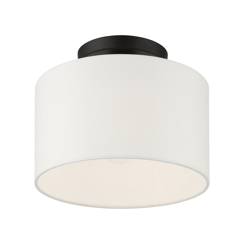 Livex Lighting 41095-04 One Light Semi Flush Mount, Black