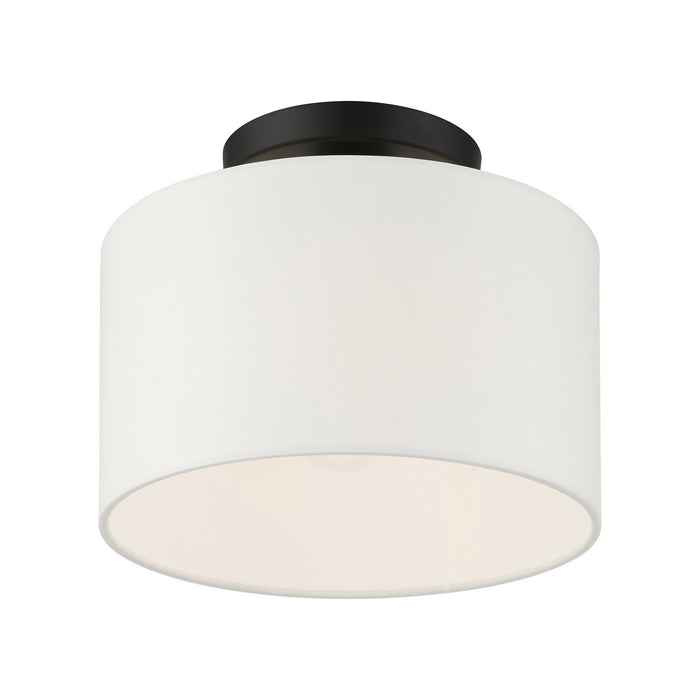 Livex Lighting 41095-04 One Light Semi Flush Mount, Black