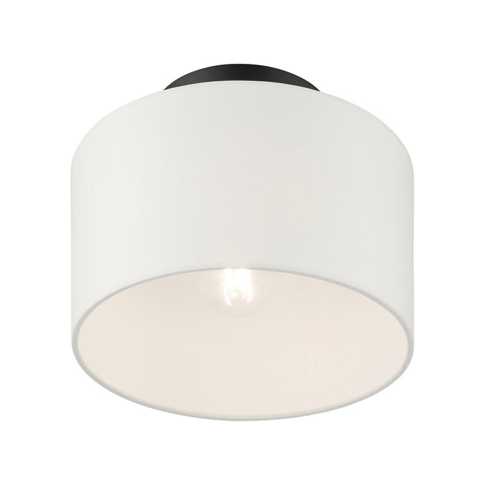Livex Lighting 41095-04 One Light Semi Flush Mount, Black