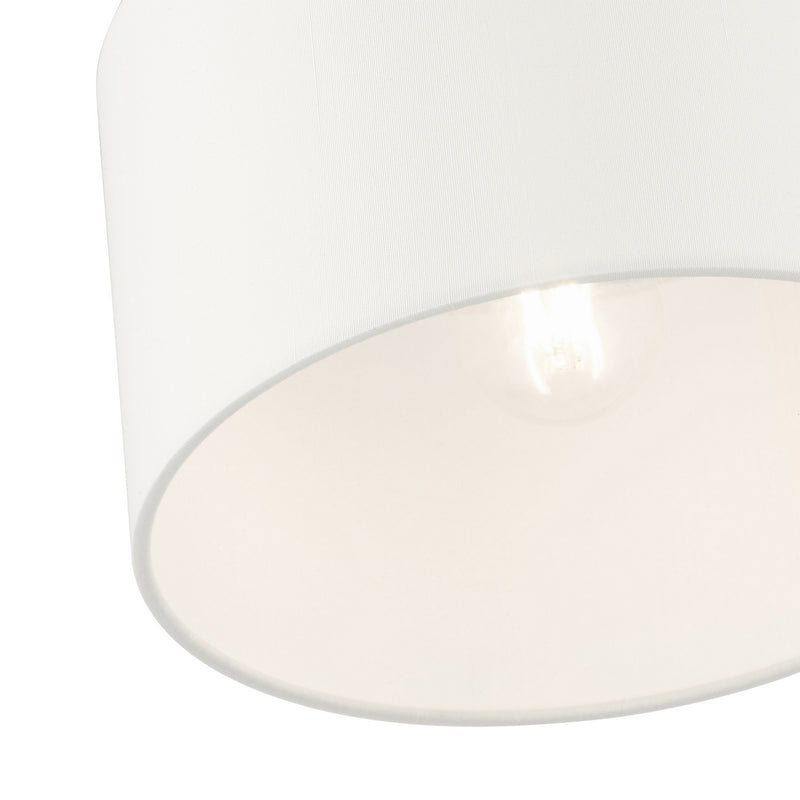 Livex Lighting 41095-04 One Light Semi Flush Mount, Black
