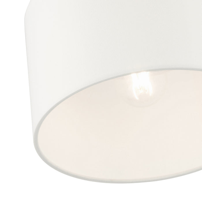 Livex Lighting 41095-04 One Light Semi Flush Mount, Black