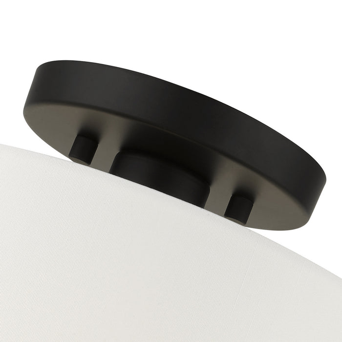 Livex Lighting 41095-04 One Light Semi Flush Mount, Black