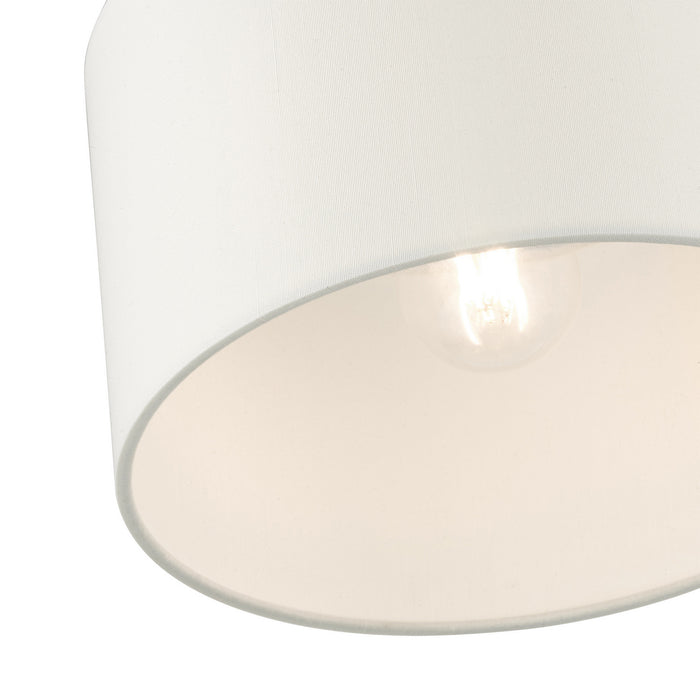 Livex Lighting 41095-12 One Light Semi Flush Mount, Satin Brass