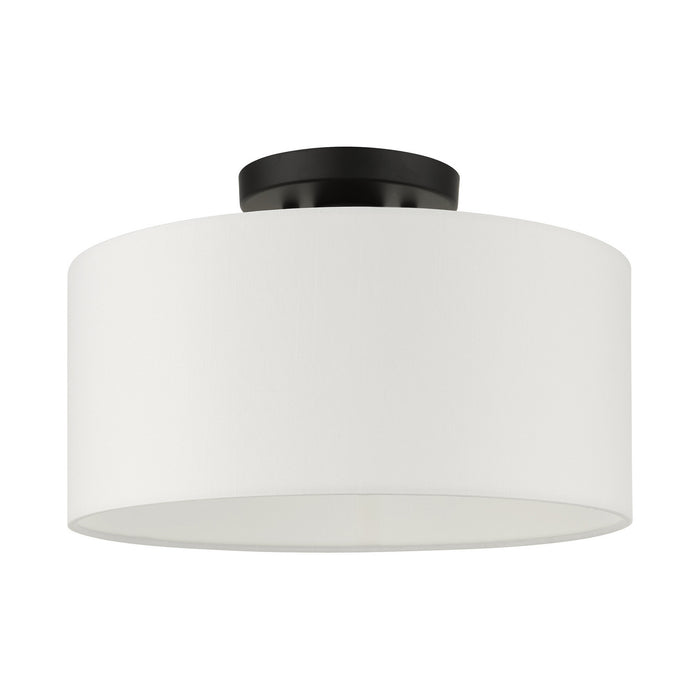 Livex Lighting 41097-04 One Light Semi Flush Mount, Black