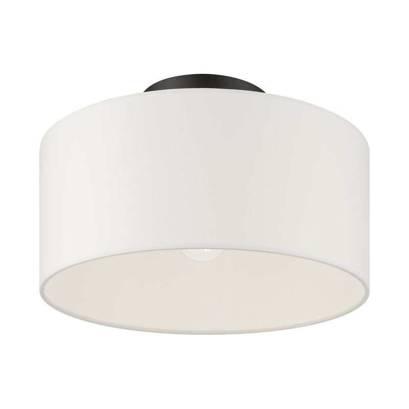 Livex Lighting 41097-04 One Light Semi Flush Mount, Black