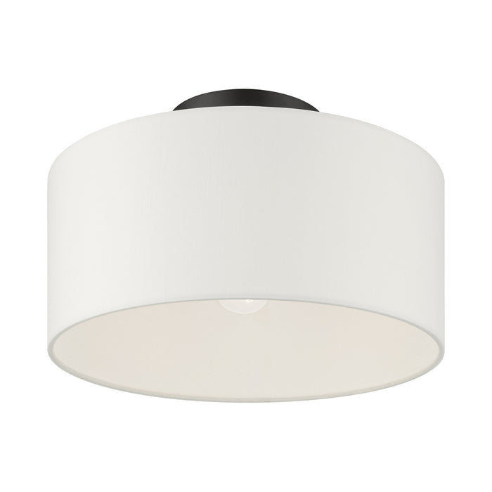 Livex Lighting 41097-04 One Light Semi Flush Mount, Black