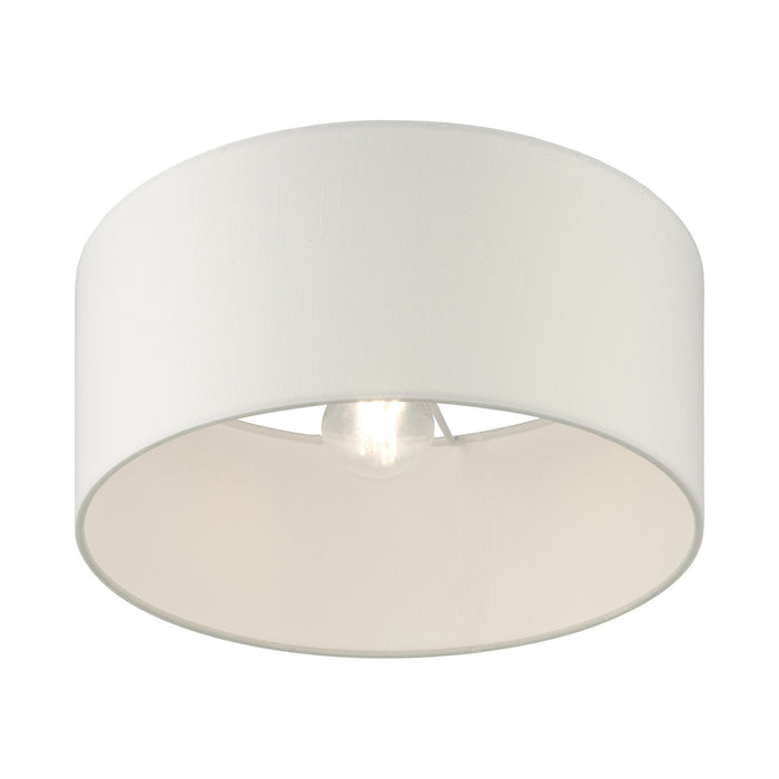 Livex Lighting 41097-12 One Light Semi Flush Mount, Satin Brass