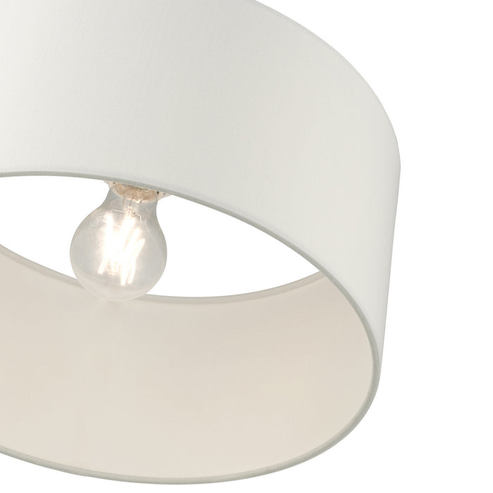Livex Lighting 41097-12 One Light Semi Flush Mount, Satin Brass