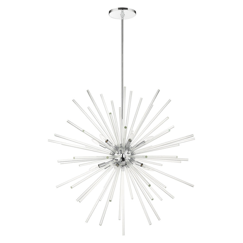 Livex Lighting 41259-05 12 Light Foyer Pendant, Polished Chrome