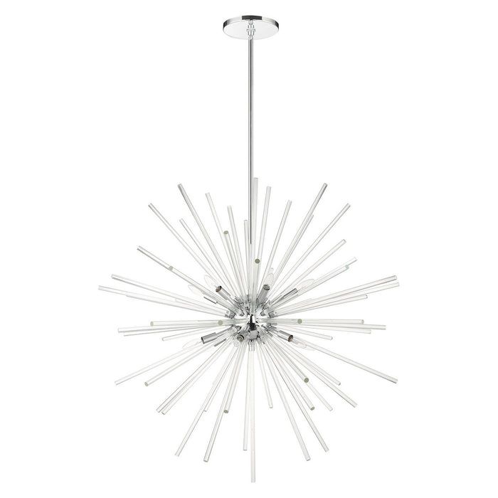 Livex Lighting 41259-05 12 Light Foyer Pendant, Polished Chrome