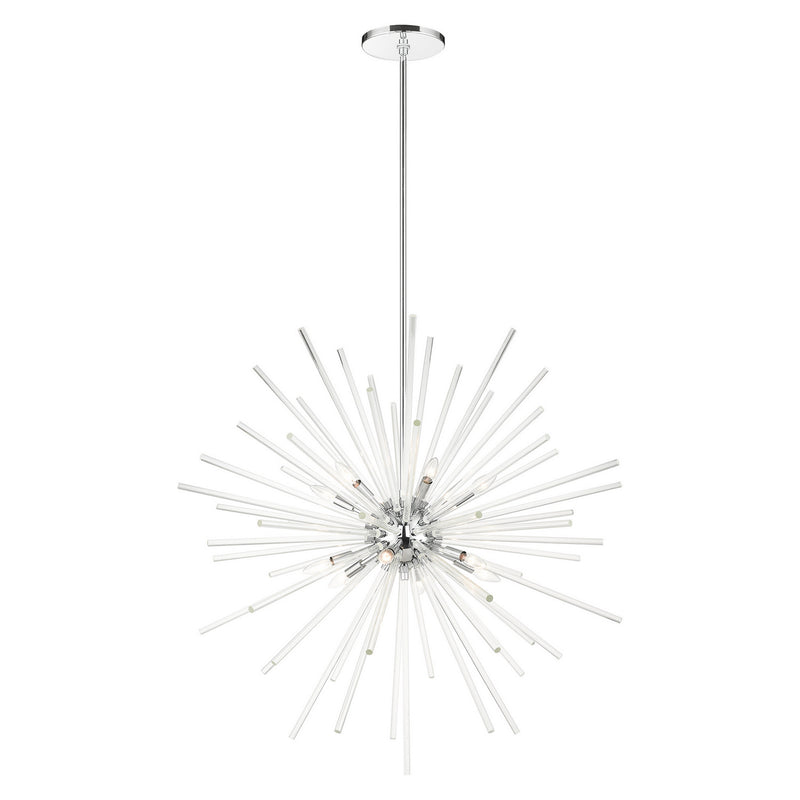 Livex Lighting 41259-05 12 Light Foyer Pendant, Polished Chrome