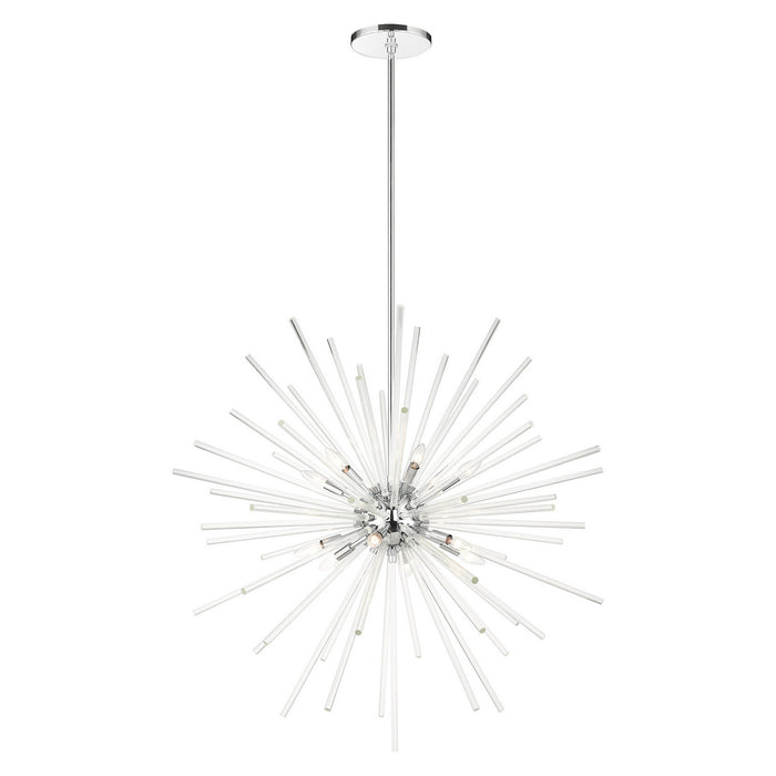 Livex Lighting 41259-05 12 Light Foyer Pendant, Polished Chrome