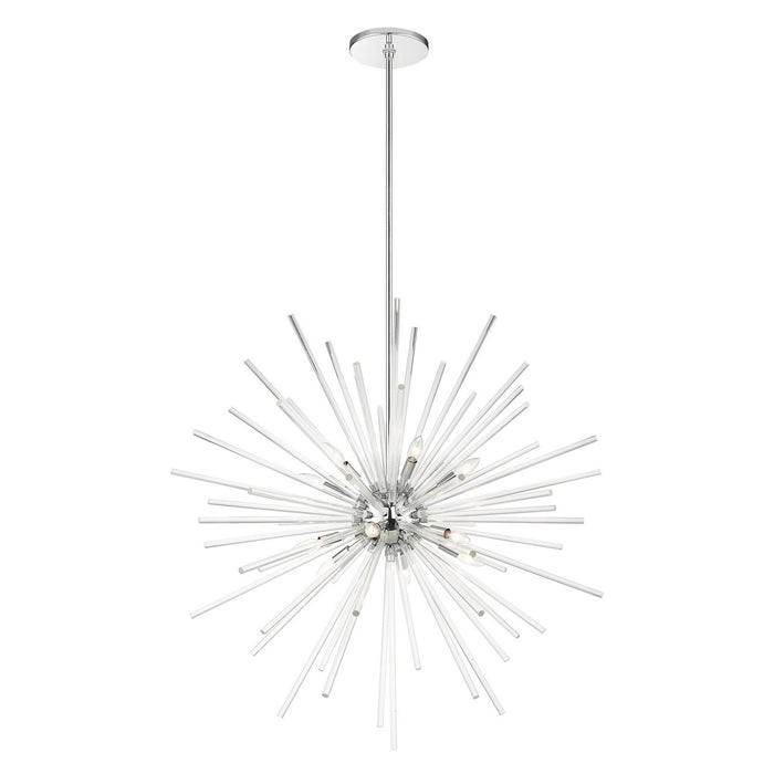 Livex Lighting 41259-05 12 Light Foyer Pendant, Polished Chrome