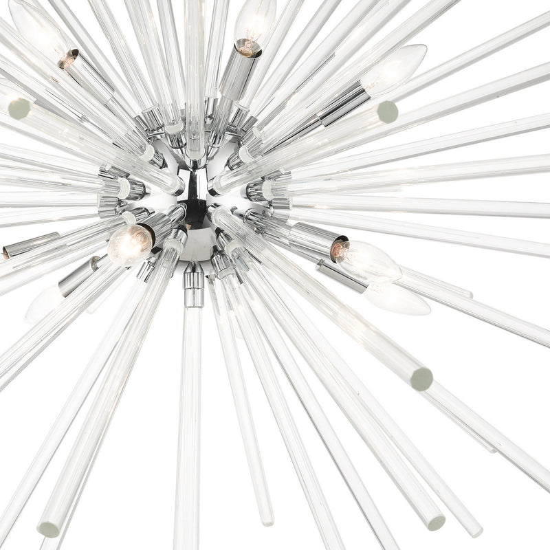 Livex Lighting 41259-05 12 Light Foyer Pendant, Polished Chrome