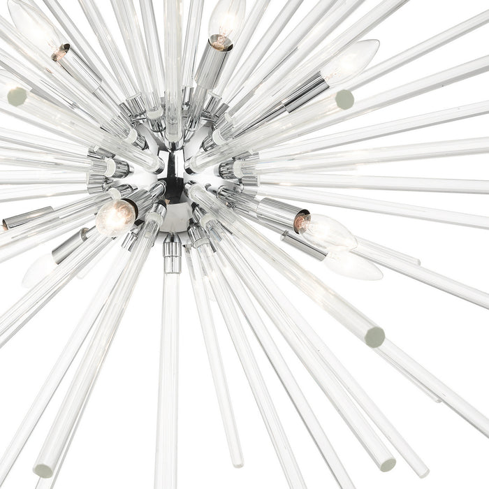 Livex Lighting 41259-05 12 Light Foyer Pendant, Polished Chrome