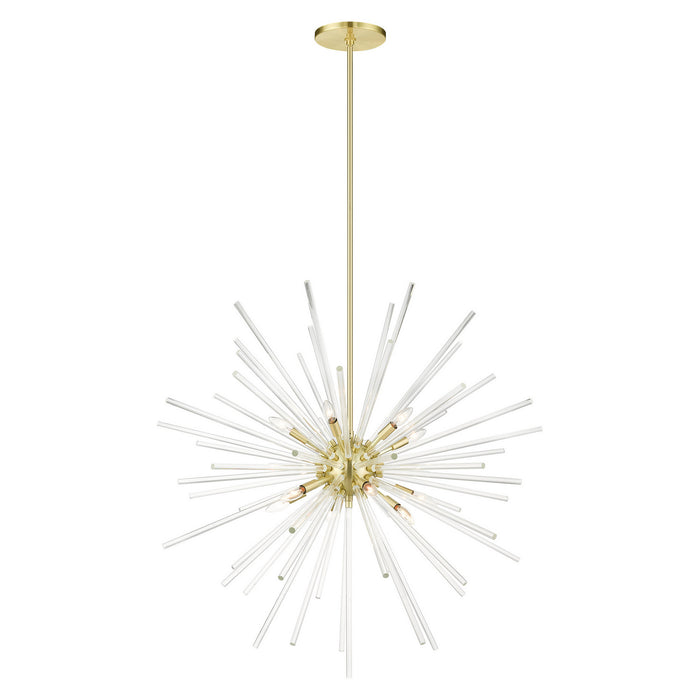Livex Lighting 41259-12 12 Light Foyer Pendant, Satin Brass