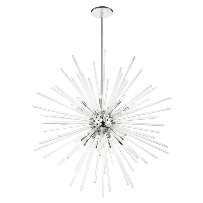 Livex Lighting 41260-05 16 Light Foyer Pendant, Polished Chrome