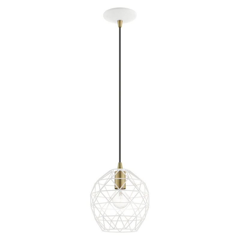 Livex Lighting 41326-03 One Light Pendant, White