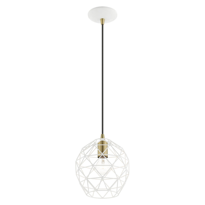 Livex Lighting 41326-03 One Light Pendant, White